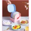 10pcs Plate Set with Holder (Random Colors)
