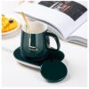 Ceramic Coffee Cup With Automatic Heating Pad | Only In Green Color.