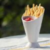 French-Fries-Cup-with-Ketchup-Holder-4.jpeg Fries Holder with Sauce Cup (Random Color)