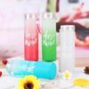 Frosted Glass Water Bottle With Hello Master Decal Logo (Random Color)