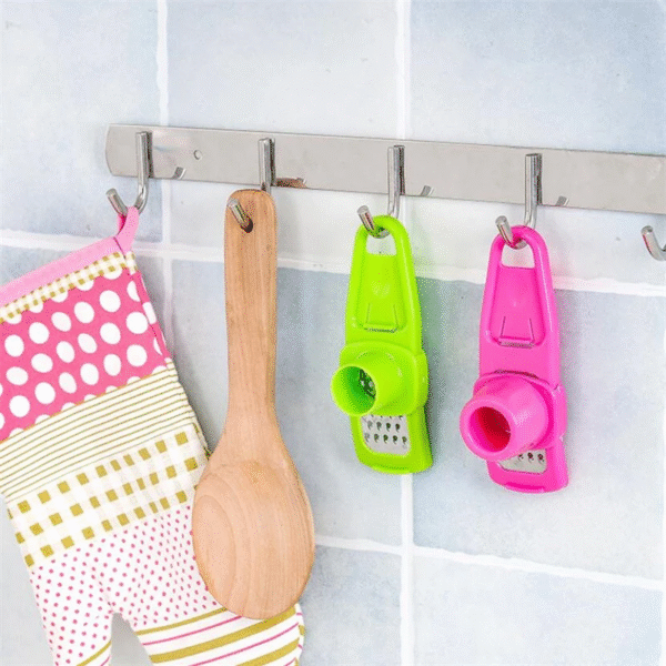 Plastic Garlic Press & Grater Tool (Random Color)