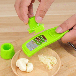 Plastic Garlic Press & Grater Tool (Random Color)