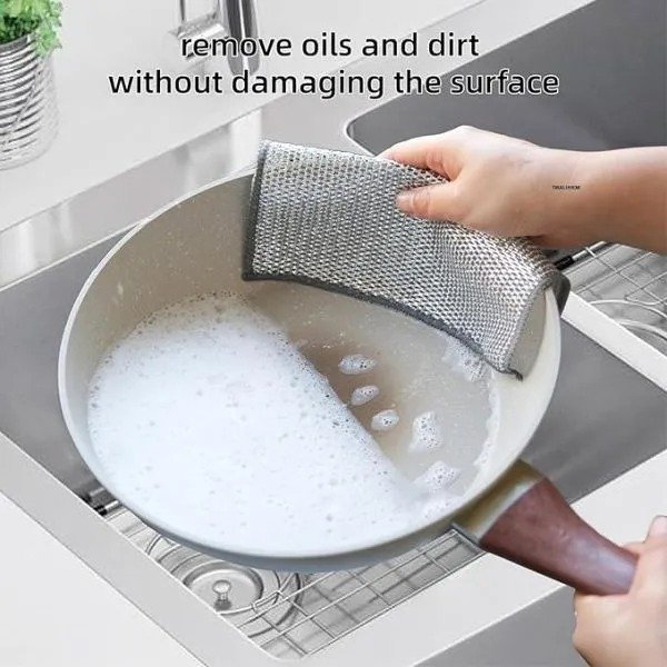 Metal Wire Dishwashing Cloth – Kitchen Use