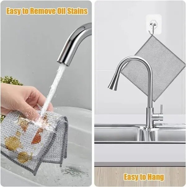 Metal Wire Dishwashing Cloth – Kitchen Use