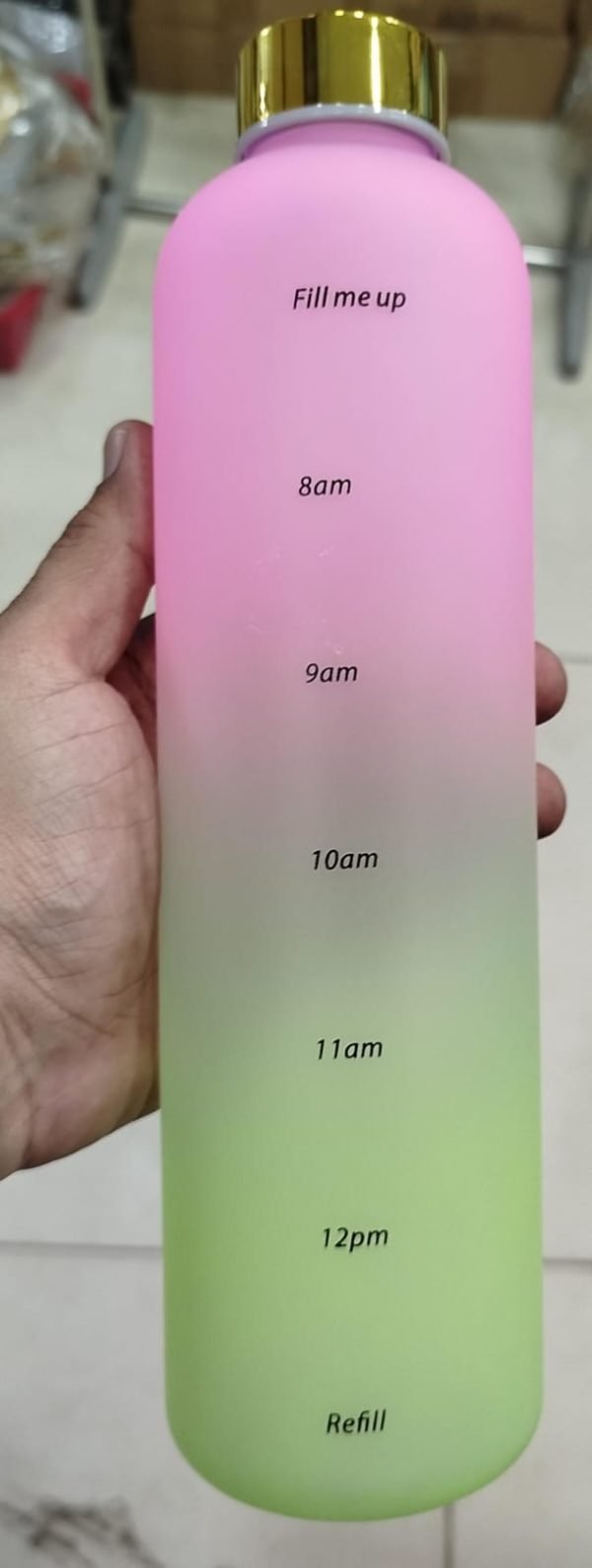 Motivational Water Bottle 32oz Reusable Plastic Drinking Bottle