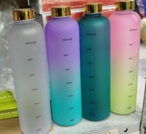 Motivational Water Bottle 32oz Reusable Plastic Drinking Bottle