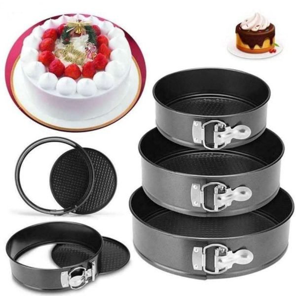 Nonstick Round Cake Mould Set – 3pcs