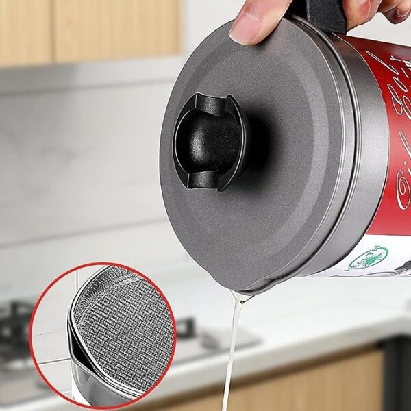 Stainless Steel Oil Storage & Filtration With Lid