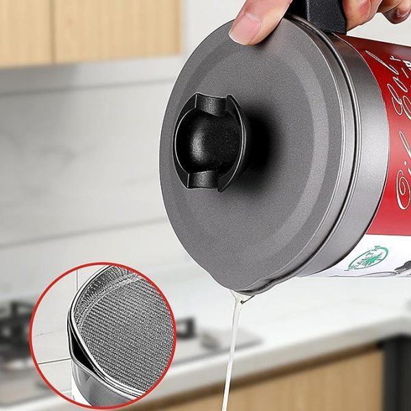 Stainless Steel Oil Storage & Filtration With Lid