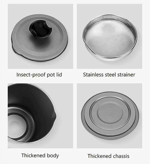 Stainless Steel Oil Storage & Filtration With Lid