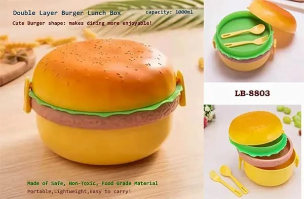 Round-Burger-Shape-Lunch-Box-3.jpg Burger Lunch Box – 3 Layer
