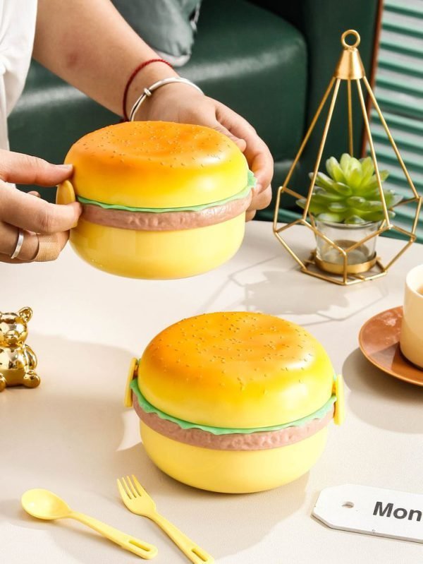 Round-Burger-Shape-Lunch-Box-4.jpg Burger Lunch Box – 3 Layer