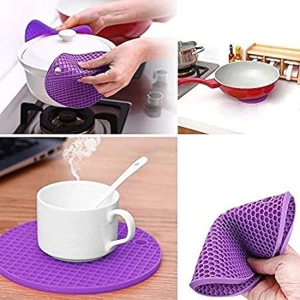 Multifunctional Heat Resistant Silicone Mat – Nonslip Pad (Random Color)