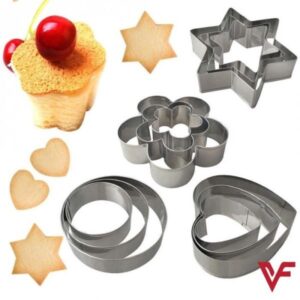 12pcs Stainless Steel Cookie Cutter Set