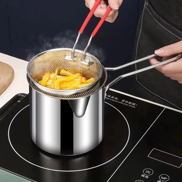 Stainless Steel Deep Fryer Pot – 1200ml Capacity