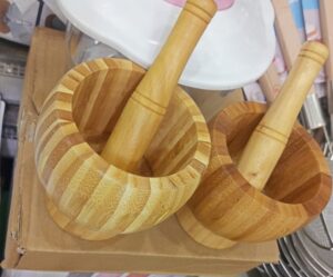 Wooden Pestle & Mortar