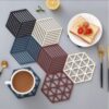 1pcs Multifunction Heat Resistant Silicone Mat Drink Cup Coasters Nonslip Pads Pot Holder Table Placemat Kitchen Accessories (Random Color)