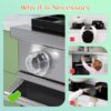 2 Pcs Stove Knob Lock Baby Safety Stove Gas Knob Covers & Childproof Oven Lock, Kitchen Safety Stove Locks For Babies & Toddlers