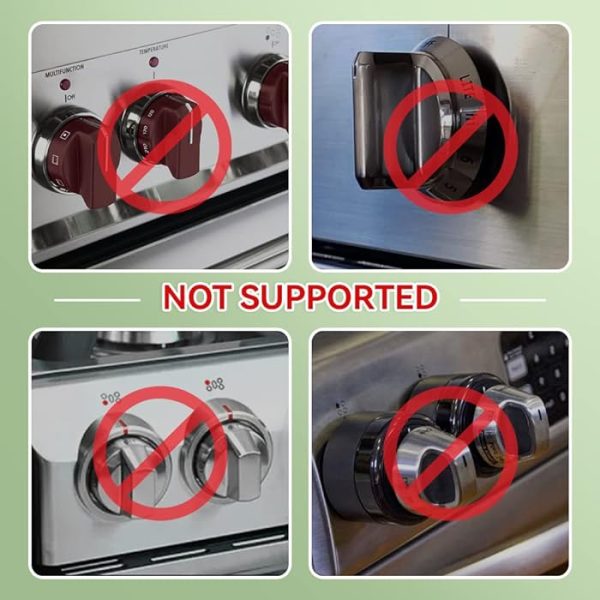 2 Pcs Stove Knob Lock Baby Safety Stove Gas Knob Covers & Childproof Oven Lock, Kitchen Safety Stove Locks For Babies & Toddlers