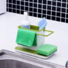 3-in-1 Soap Pump Dispenser With Sponge Holder Liquid Dispenser Container Hand Press Soap Organizer Kitchen Cleaner Tools Hot With Self Draining Sink Tidy Organizer Brush Sponge Cleaning Cloth Holder