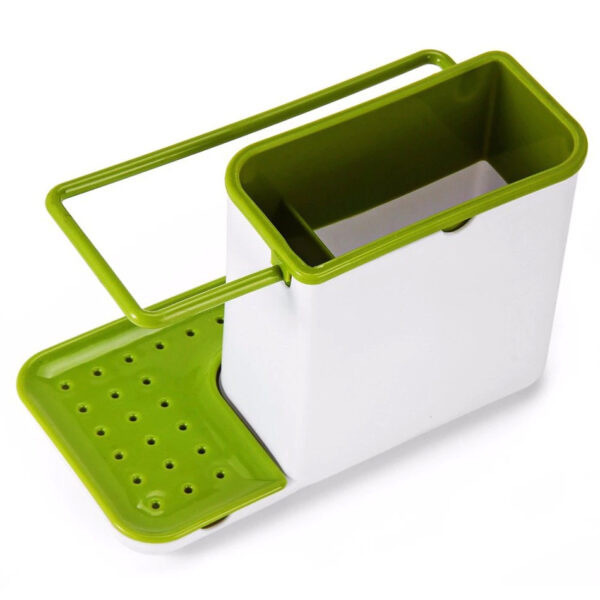 3-in-1 Soap Pump Dispenser With Sponge Holder Liquid Dispenser Container Hand Press Soap Organizer Kitchen Cleaner Tools Hot With Self Draining Sink Tidy Organizer Brush Sponge Cleaning Cloth Holder