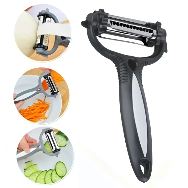 3-in-1 Vegetable Peeler Cyclone Knife - Roto Peeler | Multifunctional Kitchen Tool Designed For Multiple Peeling (Random Color)