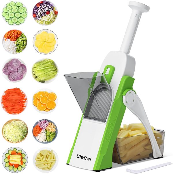 4 In 1 Vegetable Cutter Chopper Adjustable Multi-Function Drum Cutter Vertical Vegetable Cutter Kitchen Shredder Grater Artifact (Random Color)