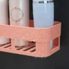1 Pcs Bathroom Shelf Bathroom Adhesive Storage Rack Kitchen Home Decoration (Random Color )
