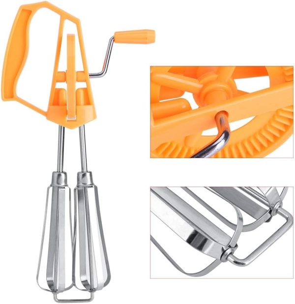 cycle-beater-dough-mixer-cake-kitchen-stainless-steel - 6 Cycle Beater, Dough Mixer Cake Kitchen Stainless Steel (Random Color )