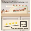 Egg Organizer Automatic Scrolling Egg Rack, Double Layer Egg Storage Tray (Random Colors)