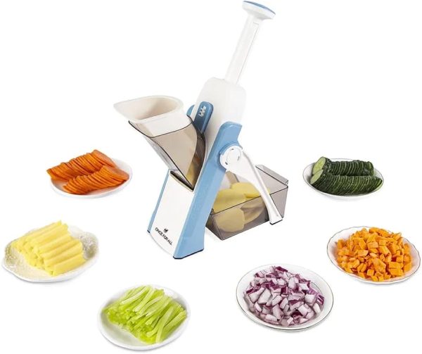 high-quality-5-in-1-mandoline-vegetable-slicer-food-chopper-vegetable-cutter-quick-fruit-dicer-high-quality-random-color - 6 High Quality 5 In 1 Mandoline Vegetable Slicer Food Chopper, Vegetable Cutter, Quick Fruit Dicer High Quality (Random Color)