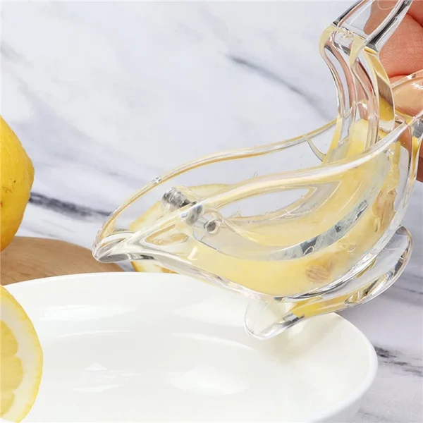 manual-lemon-clip-portable-clear-fruit-juicer-bird-lemon-slice-squeezer-home-kitchen-bar-hand-gadget-3 - 2 Manual Lemon Clip Portable Clear Fruit Juicer Bird Lemon Slice Squeezer Home Kitchen Bar Hand Gadget