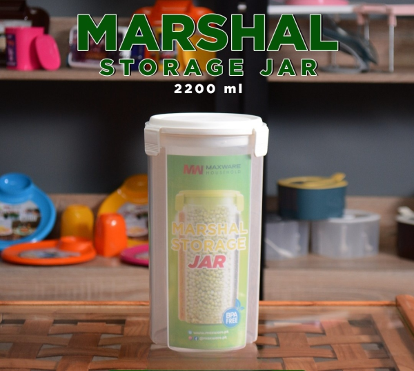 marshal-storage-jar-3-in-1-jar-3-portion-storage-jar-2200-ml-random-color - 1 Marshal Storage Jar - 3 In 1 Jar - 3 Portion Storage Jar (2200 Ml) (Random Color)