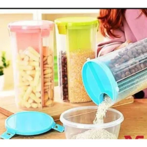 Marshal Storage Jar - 3 In 1 Jar - 3 Portion Storage Jar (2200 Ml) (Random Color)