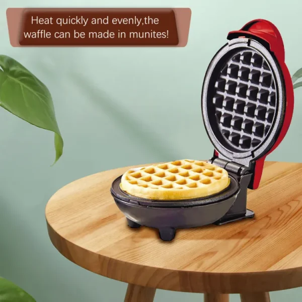 Mini Waffle Maker Breakfast Machine Non Stick Easy Clean (Random Color )