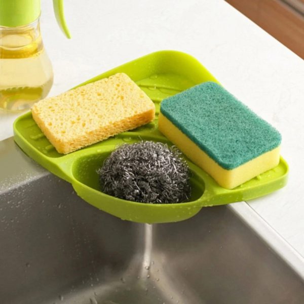 multi-purpose-triangular-sink-drain-rack-soap-rag-dishcloth-holder-kitchen-bathroom-sink-corner-storage-basket-sponge-holderrandom-color - 6 Multi-purpose Triangular Sink Drain Rack Soap Rag Dishcloth Holder Kitchen Bathroom Sink Corner Storage Basket Sponge Holder (Random Color)