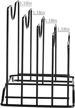 Multifunctional Pot, Useful Dish Rack, Lid Holder - Metal (Black)