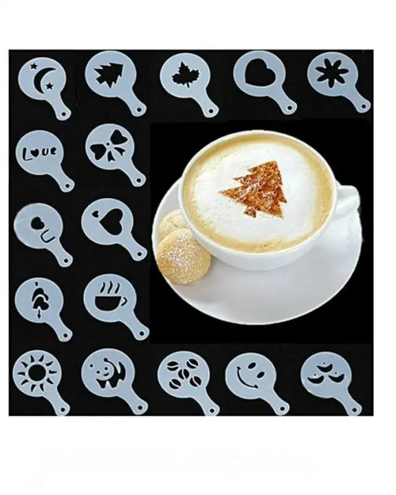 pack-of-16-silicone-coffee-art-stencil-3 - 3 Pack Of 16 Silicone Coffee Art Stencil