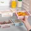 pack-of-2-adjustable-storage-basket-for-fridge-plastic-basket-stretchable-food-organizer - 4 Adjustable Storage Basket For Fridge | Plastic Basket | Stretchable Food Organizer