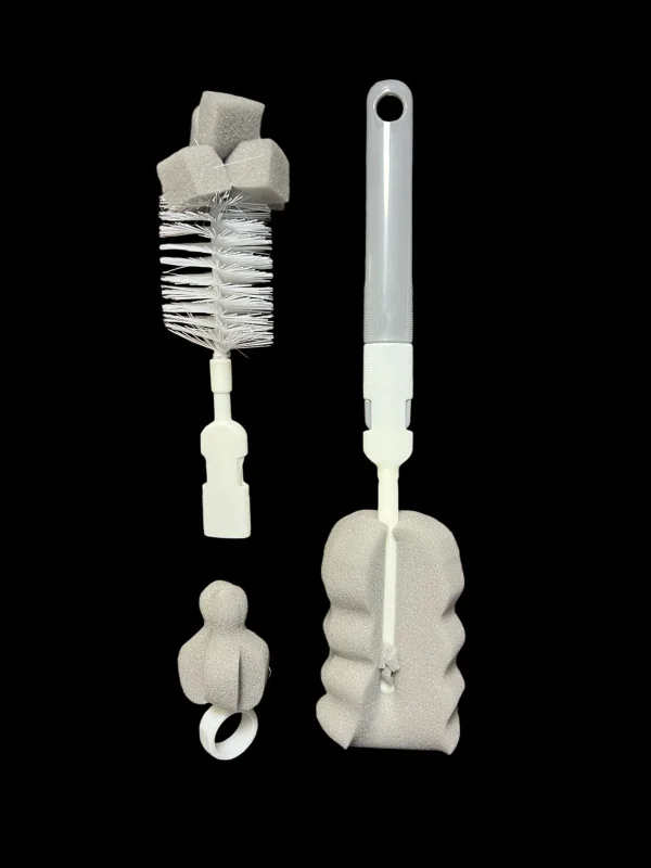 pack-of-3-baby-bottle-and-teat-brush-set-with-changeable-endings-bottle-sponge-straw-and-pacifier-random-color - 2 Pack Of 3 - Baby Bottle And Teat Brush Set With Changeable Endings | Bottle, Sponge, Straw, And Pacifier (Random Color)