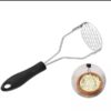 Potato Masher Stainless Steel Manual Kitchen Vegetable Ricer Fruit Banana Egg Crusher Tool (Random Color)