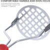 Potato Masher Stainless Steel Manual Kitchen Vegetable Ricer Fruit Banana Egg Crusher Tool (Random Color)