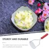 Potato Masher Stainless Steel Manual Kitchen Vegetable Ricer Fruit Banana Egg Crusher Tool (Random Color)
