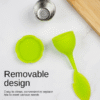 Silicone Tea Infuser | Stainless Steel Strainer Drip Tray Included (Random Color)