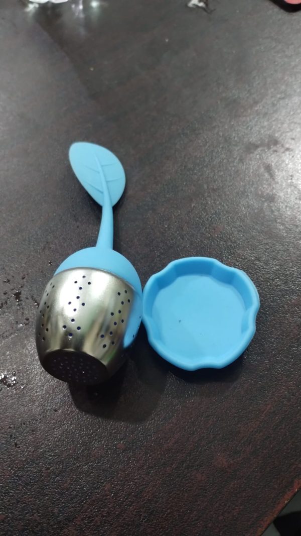 Silicone Tea Infuser | Stainless Steel Strainer Drip Tray Included (Random Color)