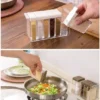 Spice Jars Dispenser Masala Rack Easy Flow Storage Crystal Seasoning Box Multicolour Set Of 6