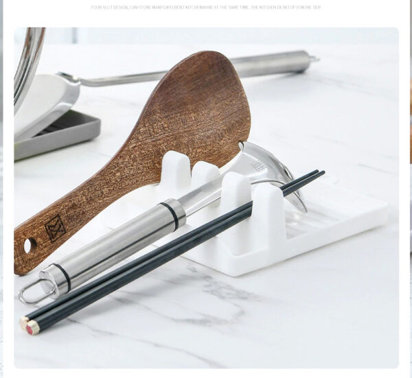 Spoon Rest (Plastic) - Kitchen Utensil Rest (Random Color)