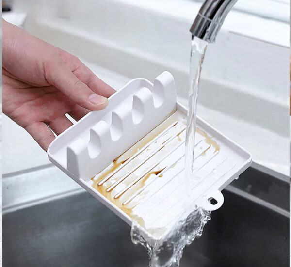 Spoon Rest (Plastic) - Kitchen Utensil Rest (Random Color)