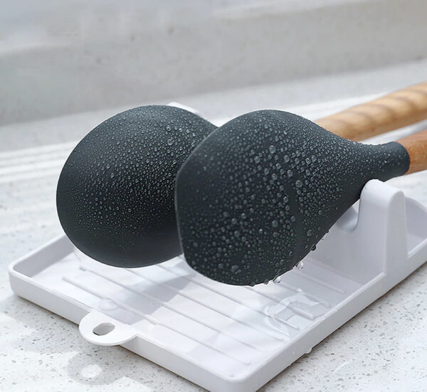Spoon Rest (Plastic) - Kitchen Utensil Rest (Random Color)