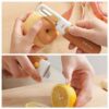 Stainless Steel 2 In 1 Fruit Cutting Knife With Peeler For Peeling And Cutting (Random Color)